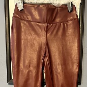 INC Red Leather Pants